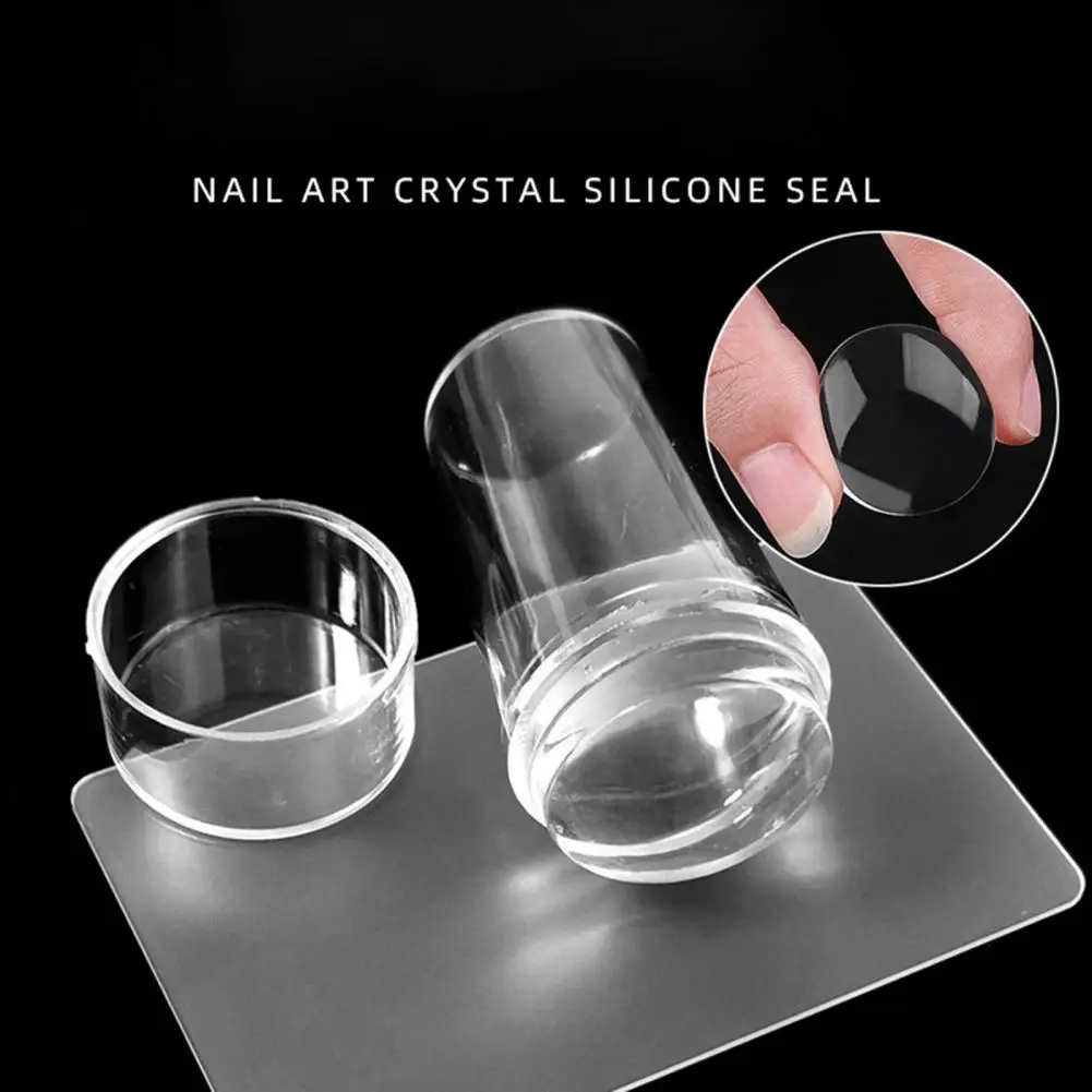 

1 Set Nails Stamper Head Useful Portable Detachable Nail Supplies Nail Art Stamper Silicone Nail Stamper