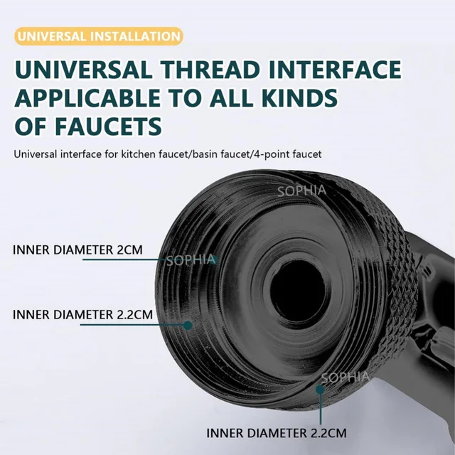 1080° 회전식 연장 수도꼭지 분무기 헤드: 주방과 욕실의 편의성 재정의