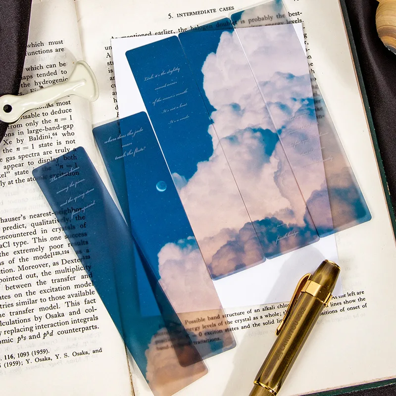 5pc/pack Roaming The Universe Bookmark Reading PVC Bookmarks Creative Book Page Marker Stationery Supplies bookmark page holder,bookmark holder