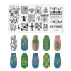 Christmas Nail Art Stamping Plate Drawing Template Winter Snowflakes Floral Christmas EIK Image Stencil Mold Nail Printing Tools 4