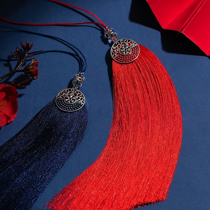 Tassels 2Pcs Silky Handmade Soft 15CM Crafts Beaded Fringe Cord Loop DIY Crafts Jewelry Making Decor tassel fringe tassel decoration tassel accessories tassel trim mini tassels silky floss tassels