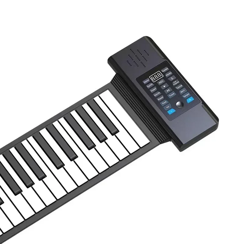 88 Keys Electronic Piano MIDI &USB Charge Portable ABS Soft Silicone Flexible Keyboard Digital Roll Up Piano Horn Pedal