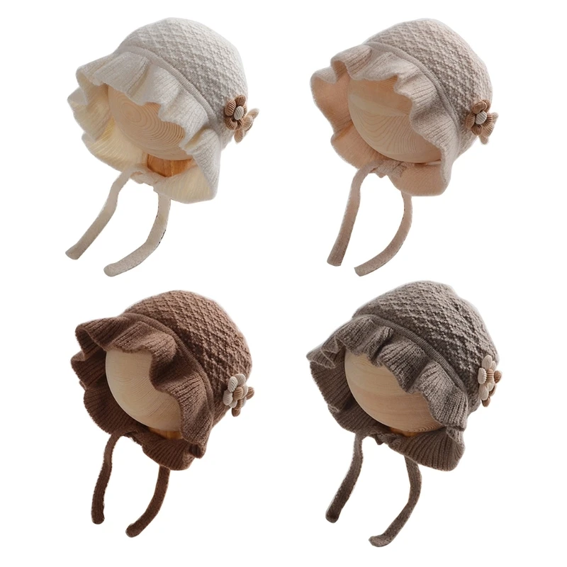 

Adjustable Strap Tied Cap Soft Warm Bonnet Hat Headwear Multiple Colors