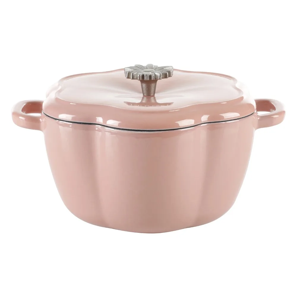 Timeless Beauty Enamel on Cast Iron 3-Quart Dutch Oven, Pink