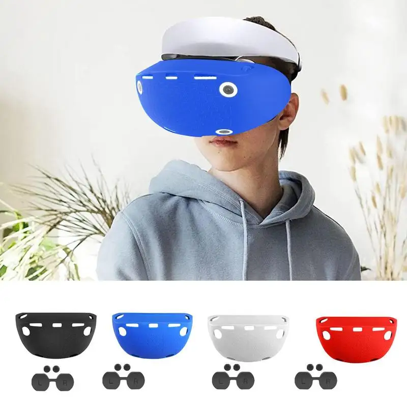 Vr Headset Cover Protettiva Antiurto Silicone Vr Face Cushion Antipolvere Impermeabile Vr Custodia In Silicone Accessori Per Ps Vr2