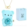 2024 New Eternal Flower Rotating Rose Bear Jewelry Box Custom Name Jewelry Necklace Birthday Gift for Family and Friends 1