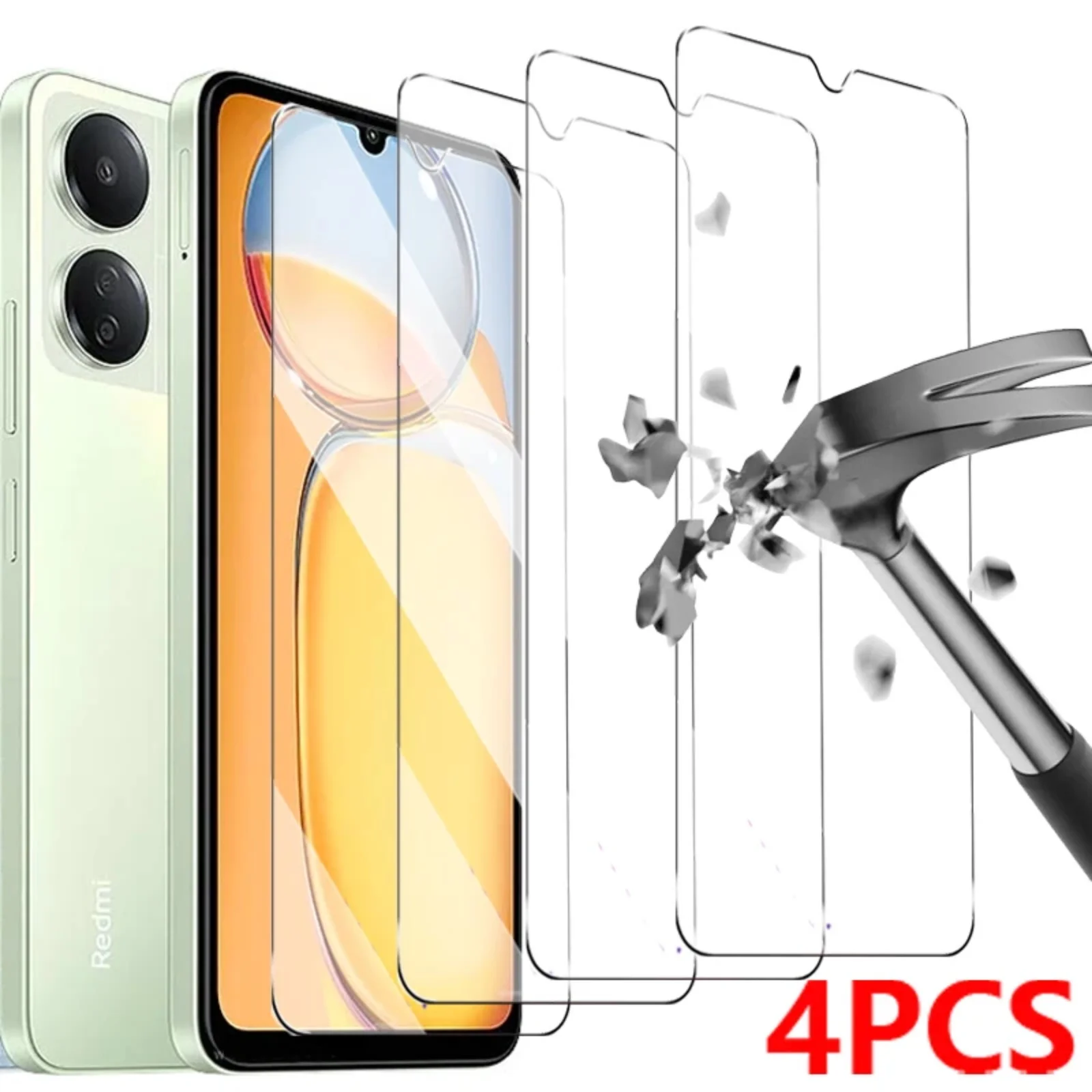 

Закаленное защитное стекло для Xiaomi Redmi 13C, 12C, 10C, 9C, 2/4 шт.
