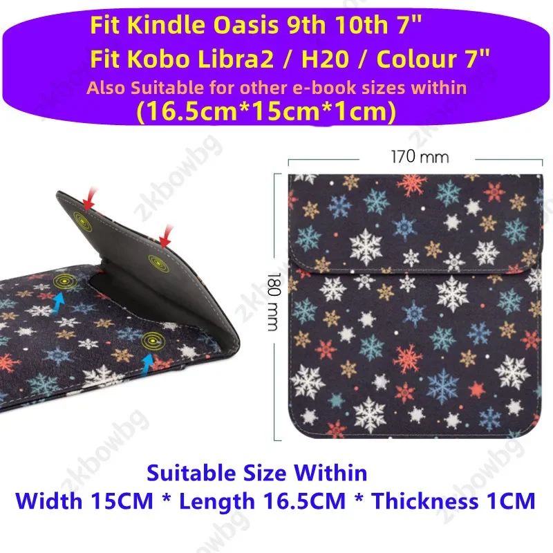 Onyx Boox ページ 7 インチ用スリーブバッグ Onyx Leaf2/3/3C/ Galileo