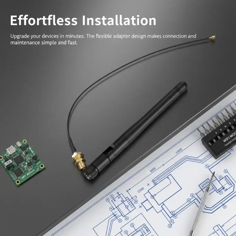 2.4GHz 3dBi WiFi 안테나 RP SMA 남성형 무선 공유기 피그테일 연장 케이블 (향상된 네트워크 연결)