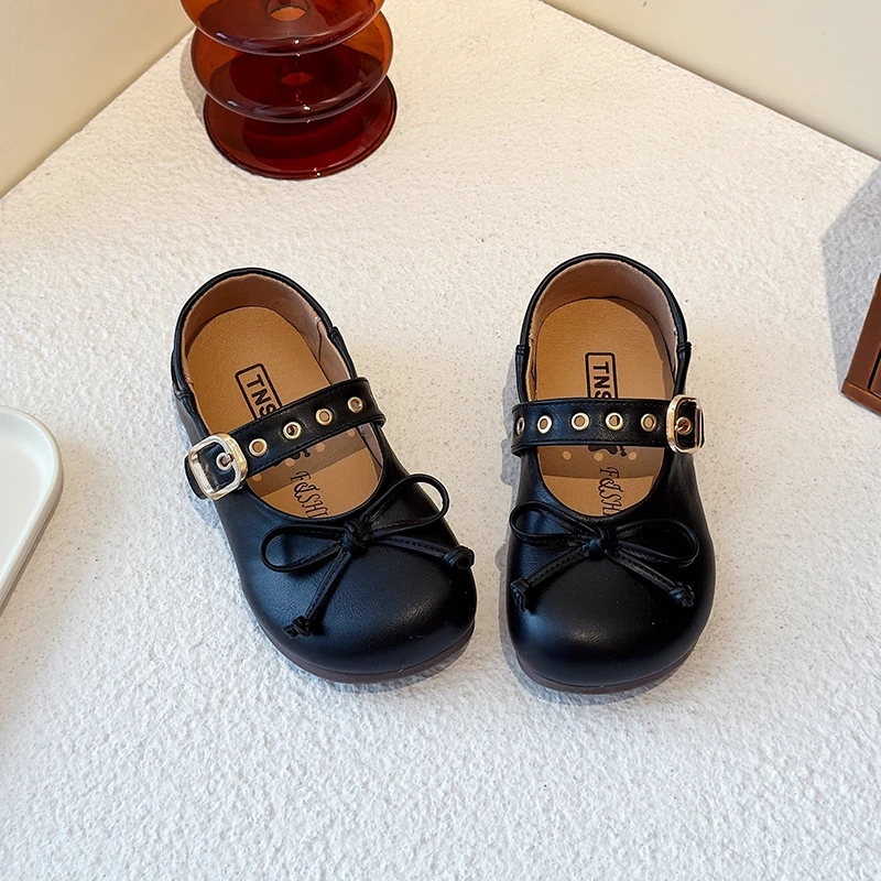 Girls PU Leather Ballet Flats Shoes Summer