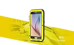 LOVE MEI Heavy - Duty Armor Resistant Metal Case - Universal Fit for S26 Plus (YELLOW)