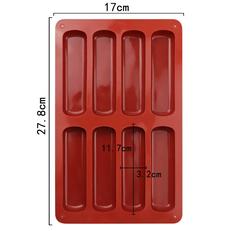 8-Cavity 3D Silicone Mousse Cake and Dessert Mold