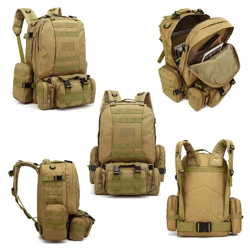 Waterproof Camo Canvas Backpack for Men Outdoor Hiking