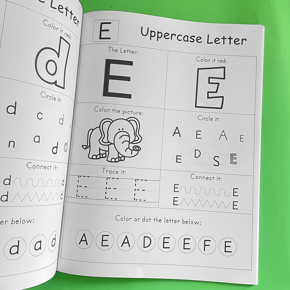 52Pages English Letter Tracing Workbook Kid ABC Alphabet Copybook writing Practice Learning Worksheet for preschool kindergarten 4