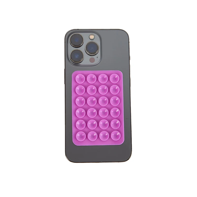 Phone suction cup Phone and tablet stand Suction cup Wall stand mat Multifunctional Silicone suction Phone holder Square Anti-slip Double side Leather case mount 1PC