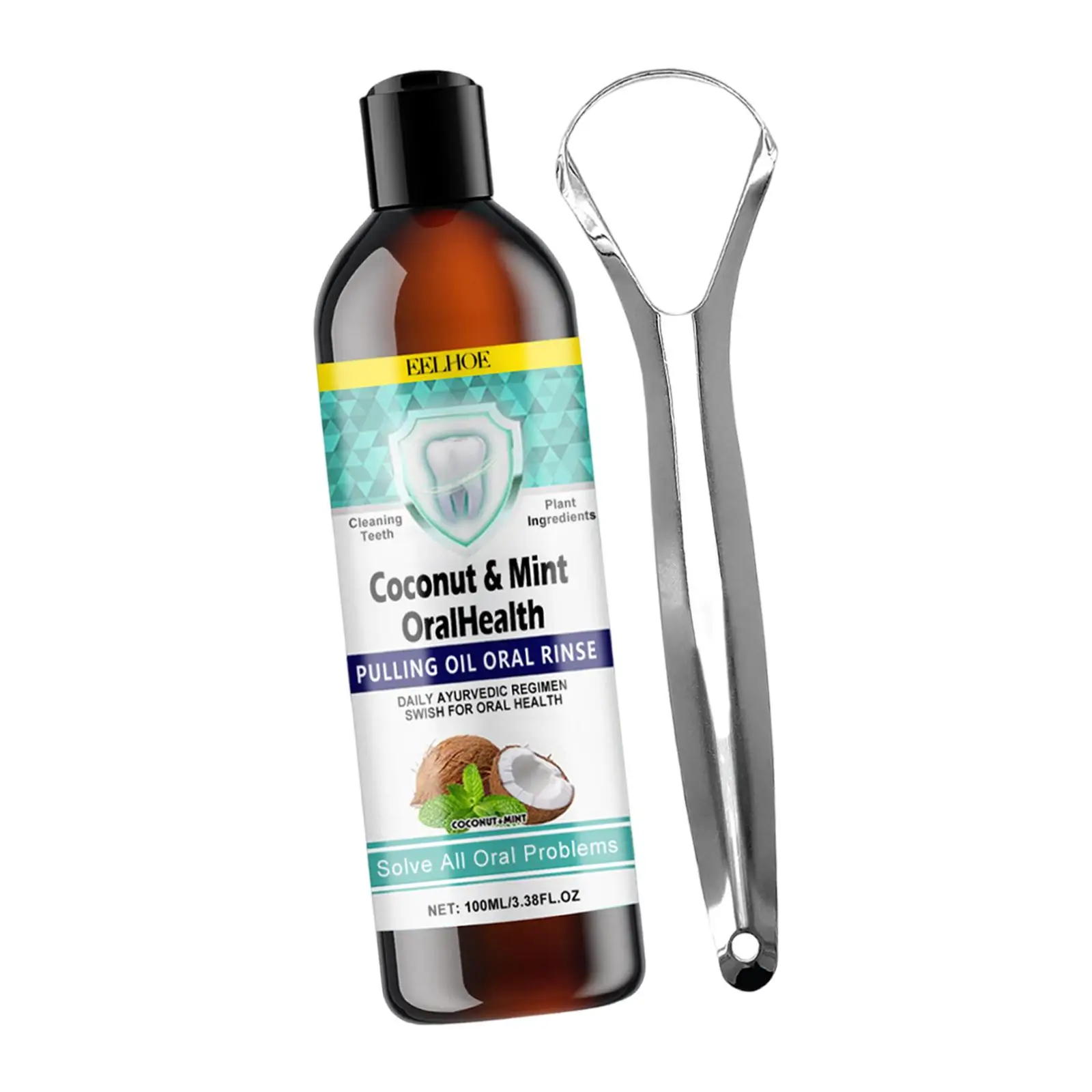 Coconut Oil Mouthwash Easy to Use Teeth Cleaning Fresh Brightening Accessory