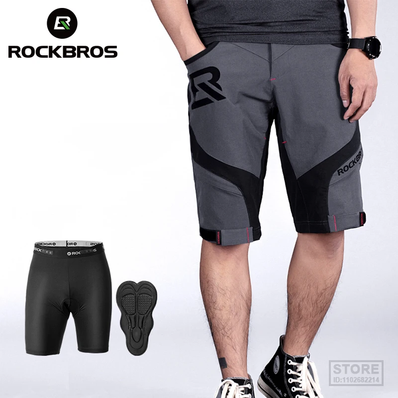 

ROCKBROS 4D Women's Men's Shorts 2 In 1 With Separable Underwear Bike Climbing Running Bicycle Pants Cycling Trous