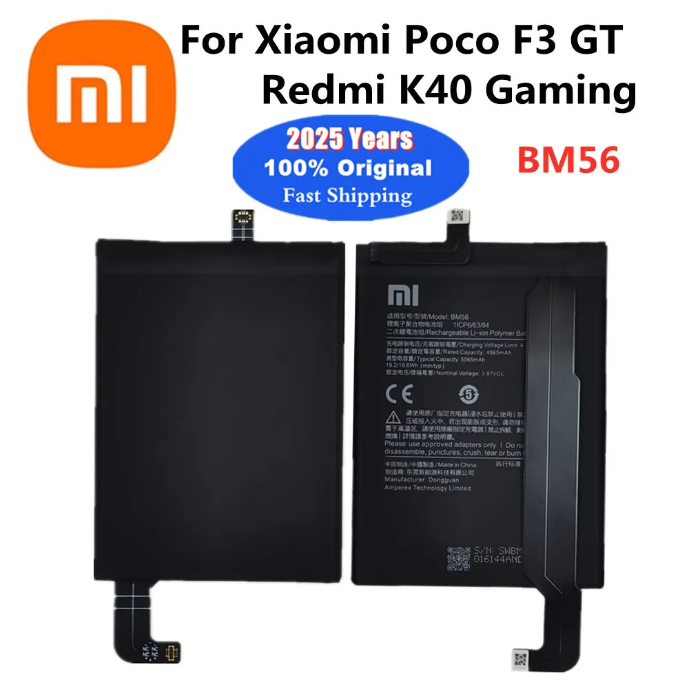 Batería BM56 100% Original de 2025 años para teléfono Xiaomi Redmi K40 ...