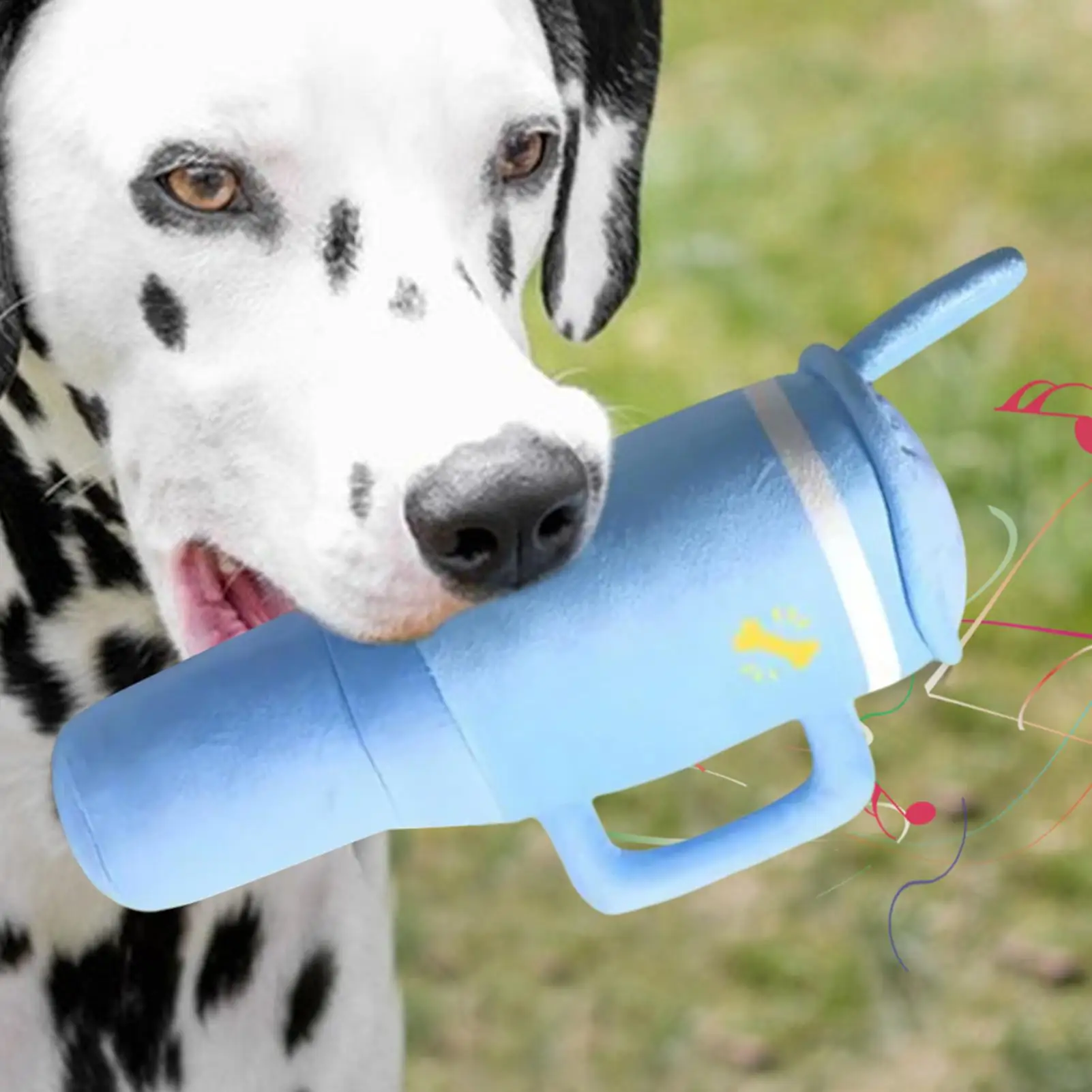 Squeaky Dog Toys Plush Water Cup For Chew Training Pet Chewing Exerciser For Large Medium Small Breeds Chew Play Training