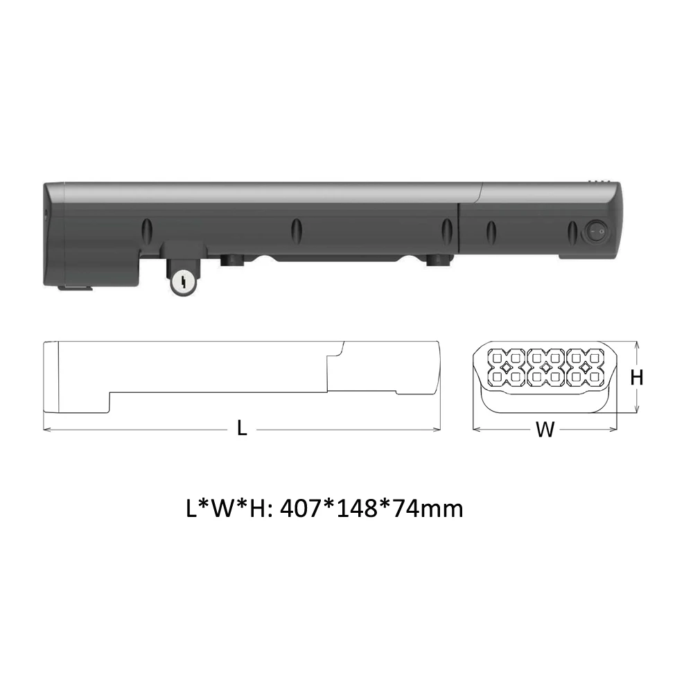 Li-Ion Ebike Battery Case RK-4C 10S4P 14Ah 36V 