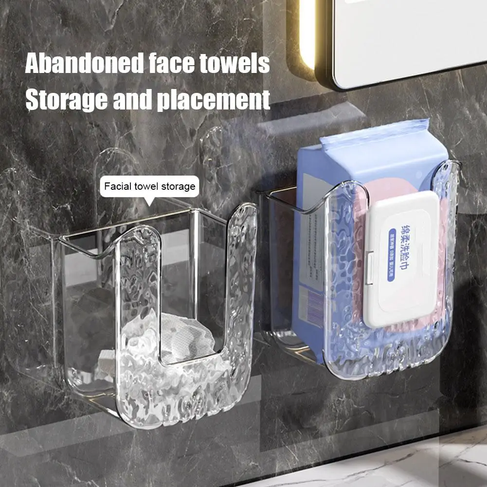 1/2PCS Wall Mounted Tissue Box Paper Towel Holder Kitchen Office Napkin Container Baby Wipes Paper Storage Box P2A0