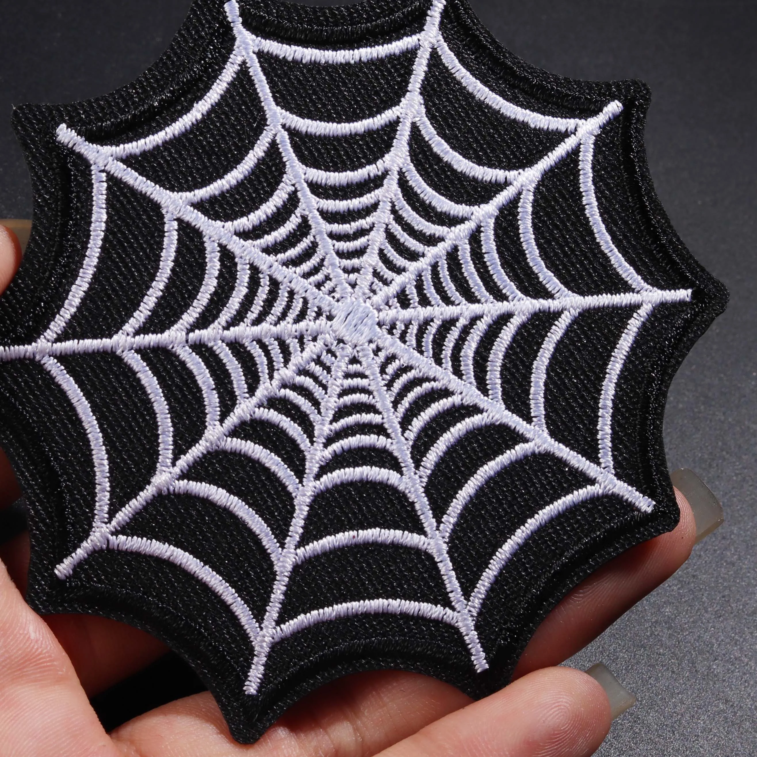 Fine Punk Spider web size: 8.5 * 8.2CM Patches Iron On