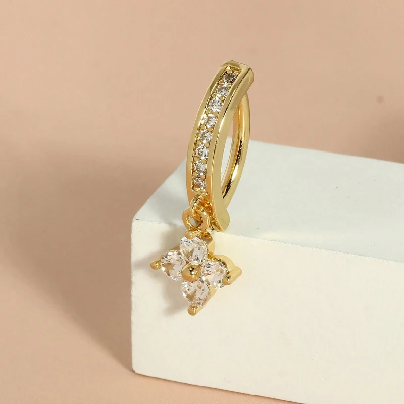 1PC Stainless Steel 14G Dangle Belly Button Ring for Women Heart Bow Reverse Hoop Clicker Navel Rings Body Piercing Jewelry