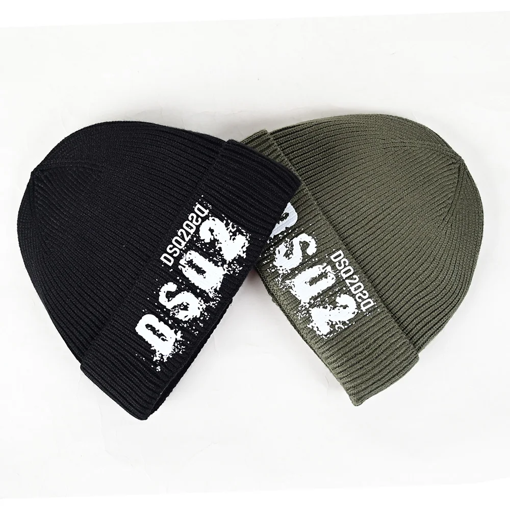 

2024 DSQ2ICOND2 Beanie Embroidery Skiing Knitted Hats DSQ2QSD Women Men Winter Cap Warm Baggy Beanies Knit Skullies Bonnet Caps