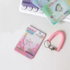 Text elastic rope card set love 3-inch small card hard card set student pendant transparent card brick 6