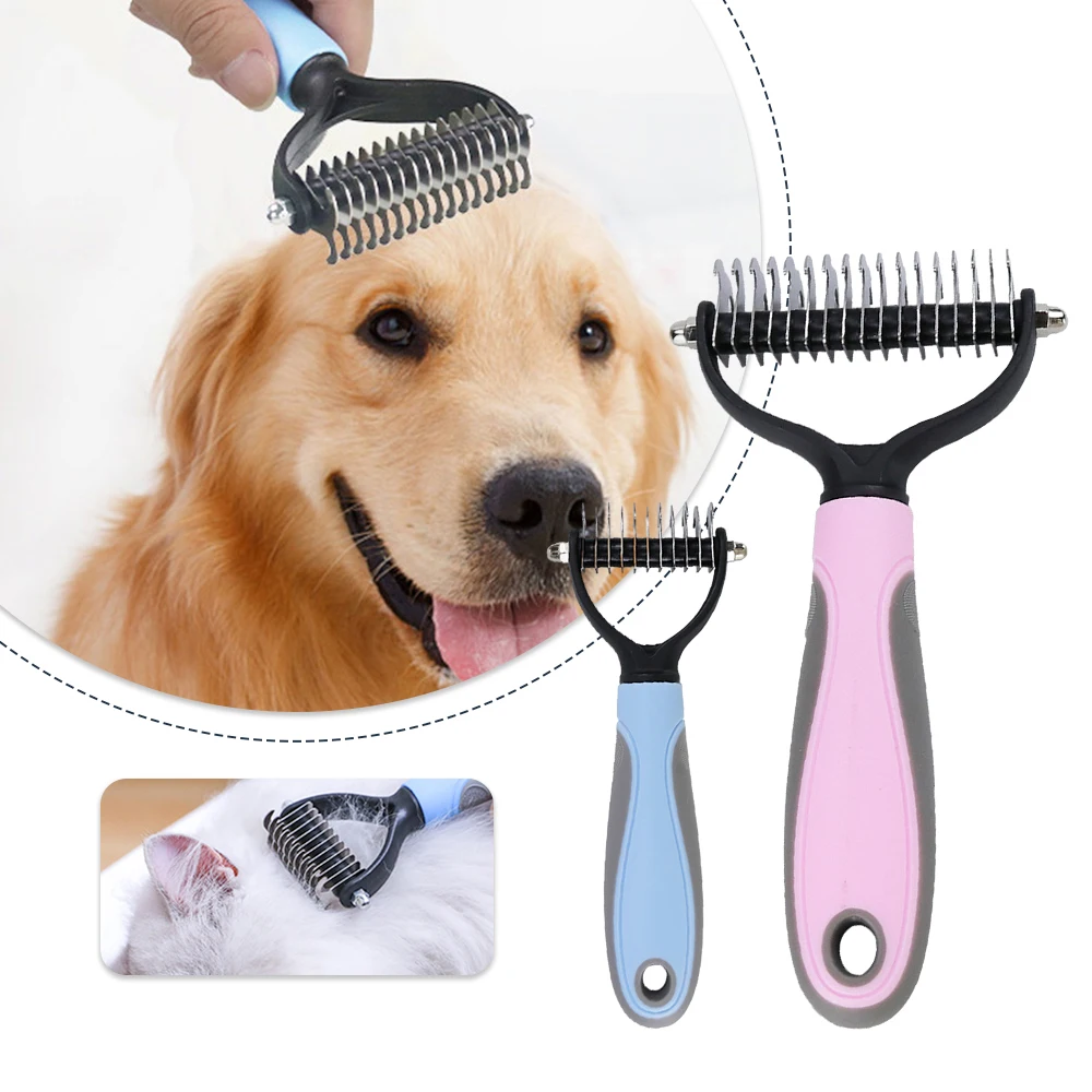 ProfessionalPetDesheddingBrushDogHairRemoverPetFurKnotCutter