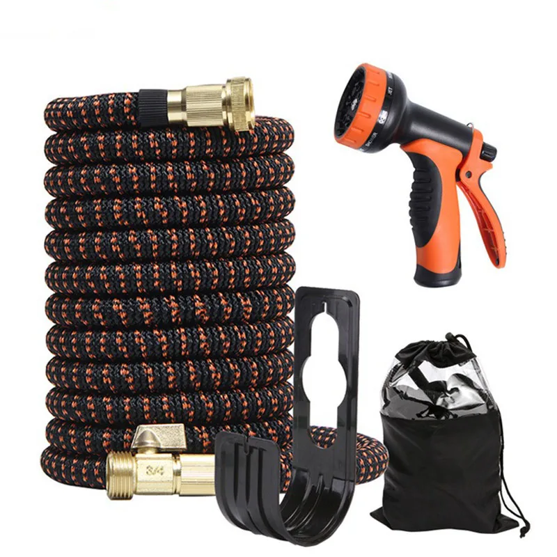 

3300D Water Hose Telescopic Water Pipe Polyester Cloth Garden Hose High Pressure Hose with Water Gun Gardening Home Equipment