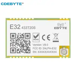 Lora Wireless Module E32-433T20S-V8 5.5km Long Transmission Range IPEX/Stamp Hole Antenna LoRa Spread Spectrum Module