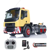 In Stock LESU RC Tractor Truck 1/14 RTR 6x6 Metal Chassis Painted Remote Control Car Lights Sound Smoking Model TOUCAN THZH1604 2