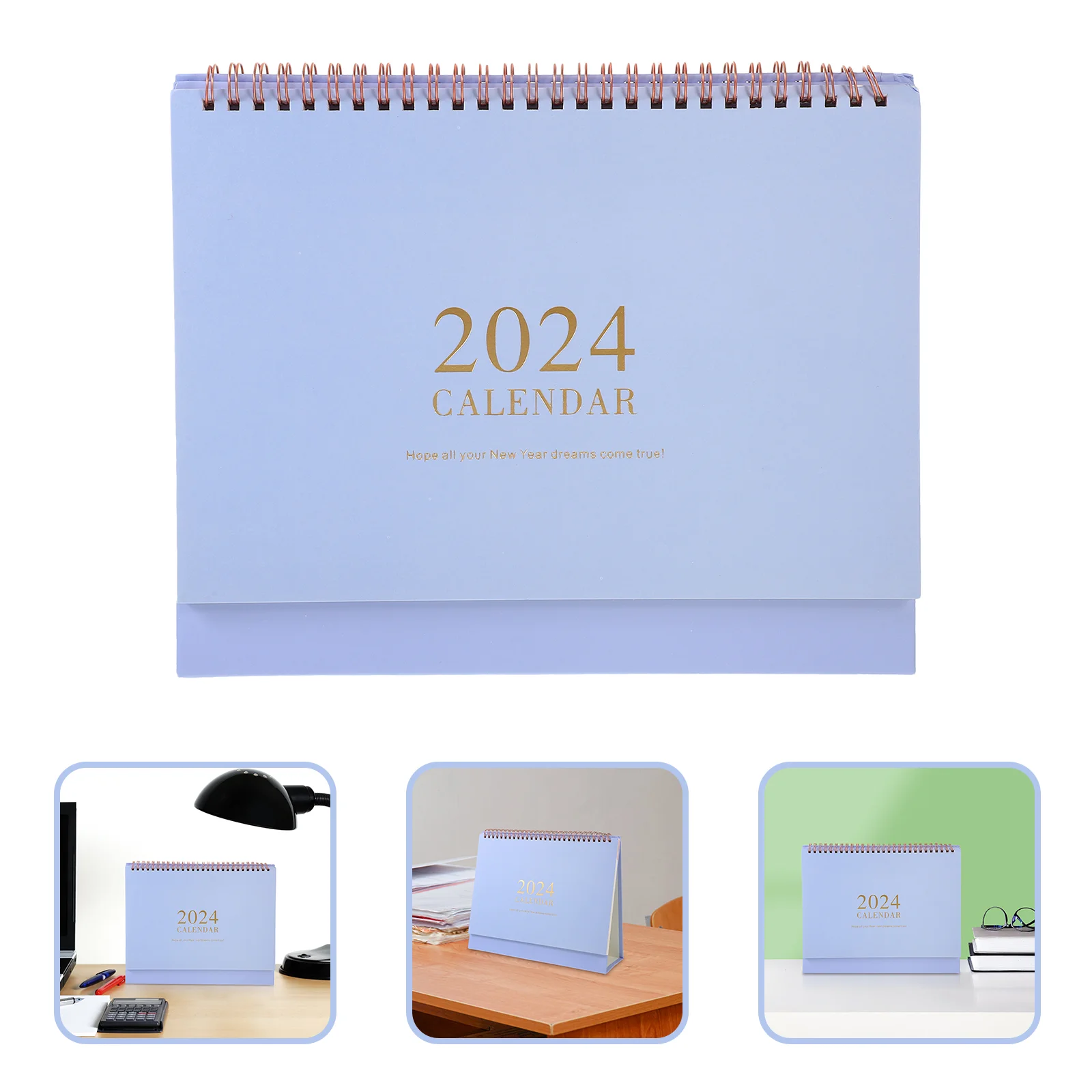 

Desk Calendar Office Home Decorations New Year Standing Flip Desktop Calendar Portable Daily Planning Monthly Calendar