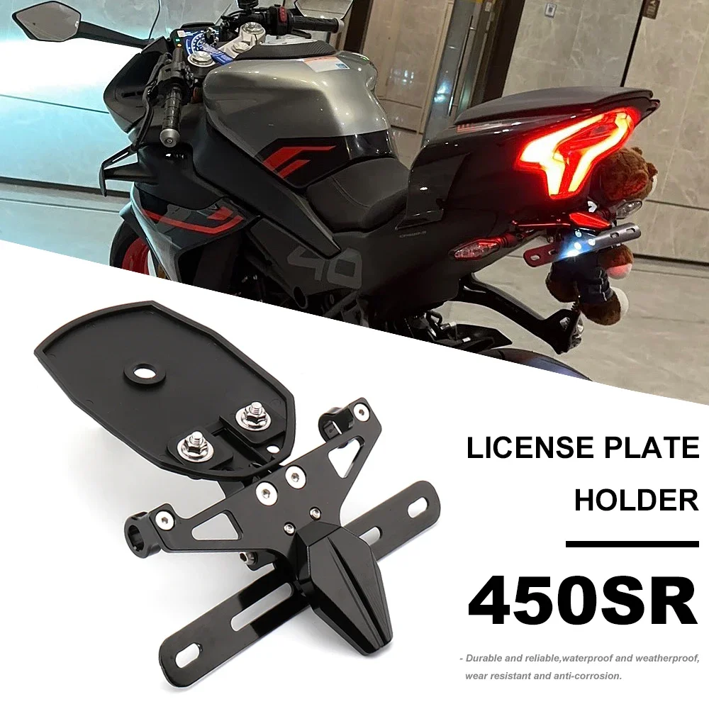 

Motorcycle Accessories License Plate Holder LED Turn Signal Lights For CFMOTO 450SR 450 SR 2022 2023 Tail Tidy Fender Eliminator