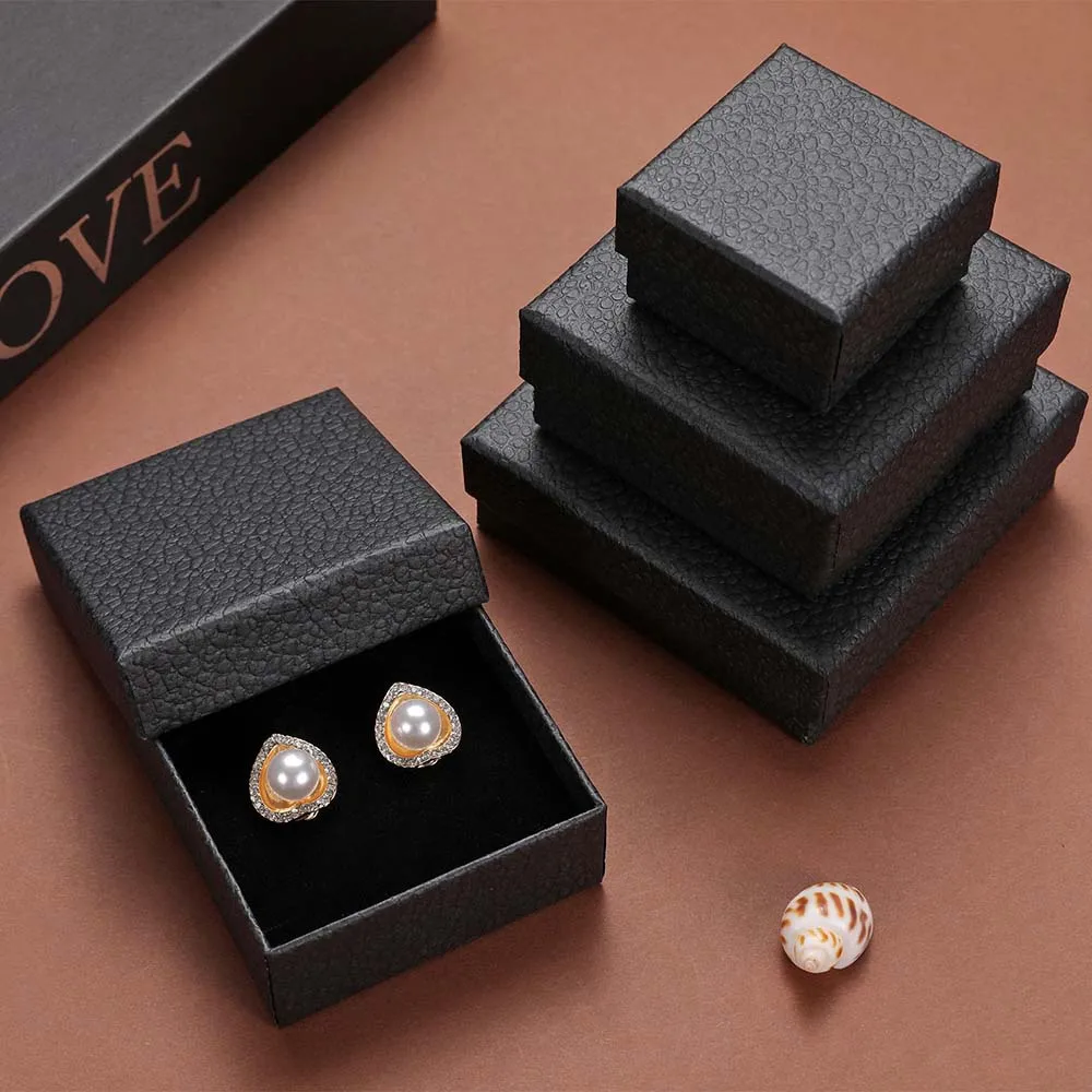 30pcs Collector Luxury Black Magnetic Jewelry Travel Box Ring Earring Necklace Bracelet Storage Organizer Gift Carton Boxes Case