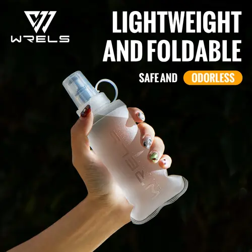 WRELS 250ml 500ml Soft Flask Folding Collapsible Water Bottle TPU BPA Free Outdoor Sport Portable   Water Bag Running Camping - Image 15