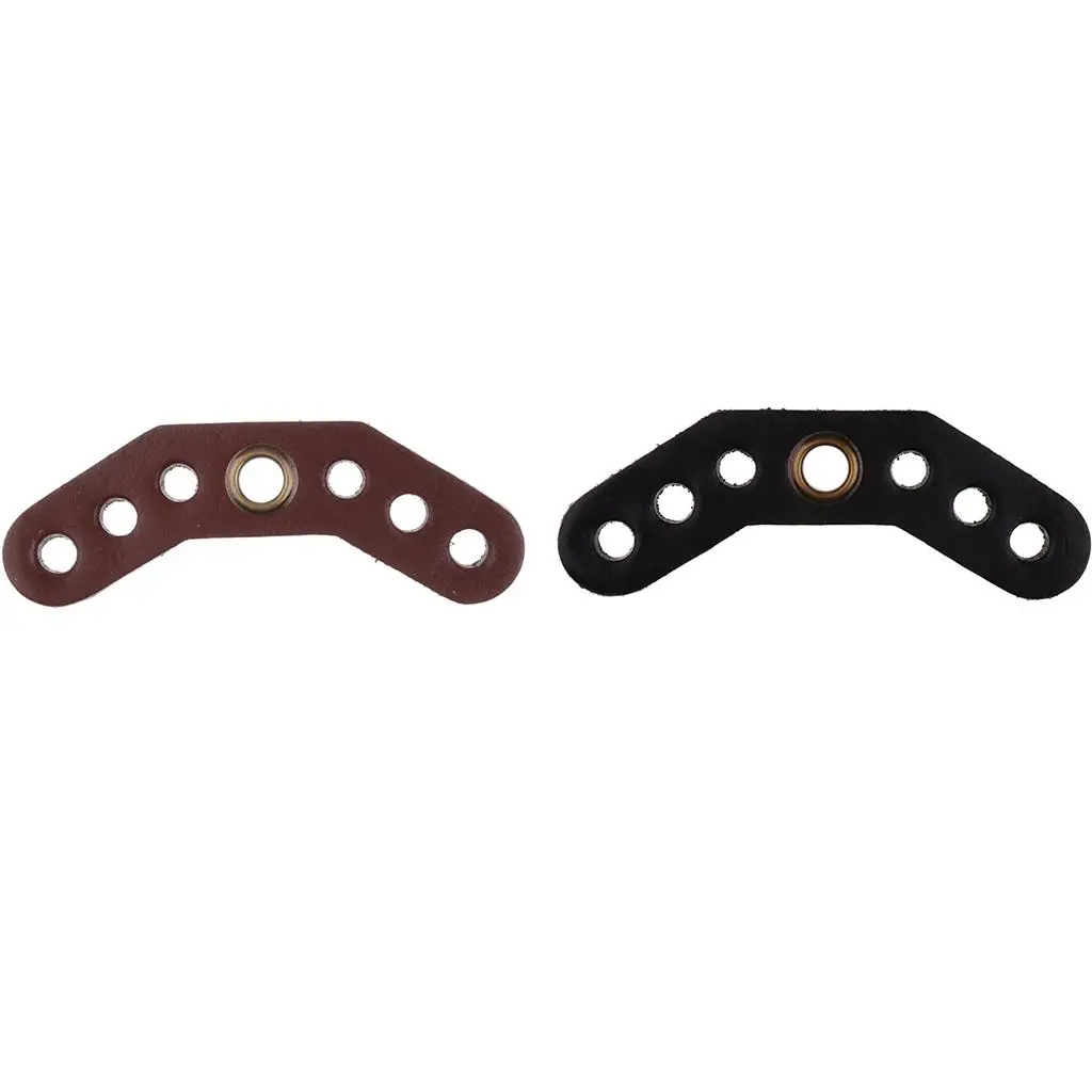 2-4pack Durable Archery Wrist Sling Leather Yoke Bracket Mount Rack Black
