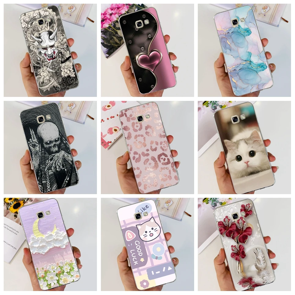 Per Samsung Galaxy A5 2017 2016 A510F A520F Custodia Jelly Lovely Painting Cover Soft Clear Tpu Coque Per Samsung A72018 A5 2016 Bag