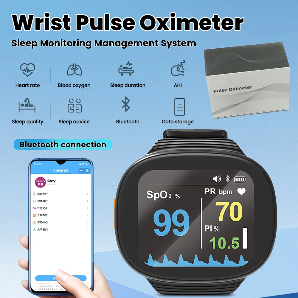 Monitorizacion Spo2 Monitor de Apnea del Sueño SAHS, Monitorización Respiratoria e Hipopnea ...