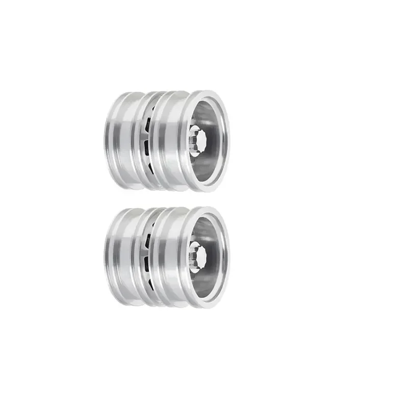 Jante alu Tamiya 1/14 vue arrière, montrant le moyeu et les fixations, kit roue arrière pour camion RC