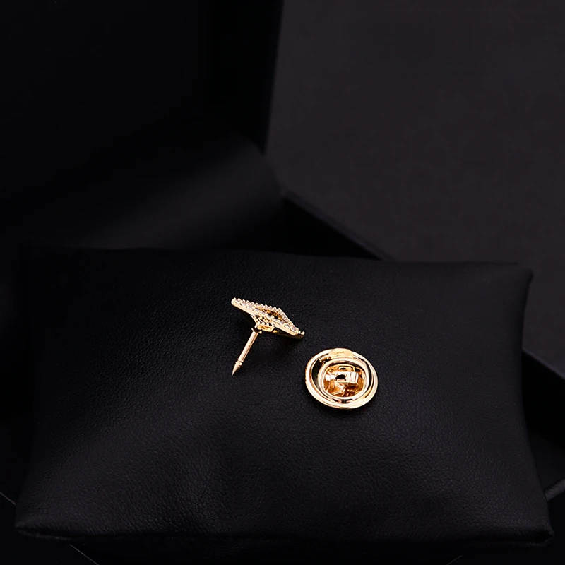 Mini Brooch Texture Six-Pointed Star Luxury Suit Accessories Shirt Neckline Decorative Clothes Fixing Buckle Couple Jewelry 6059