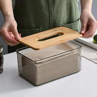 1pc, Tissue Box Holder, Desktop Tissue Holder Tissue Box Cover Clear Tissue Box,  Creative Tissue Box For Home 1