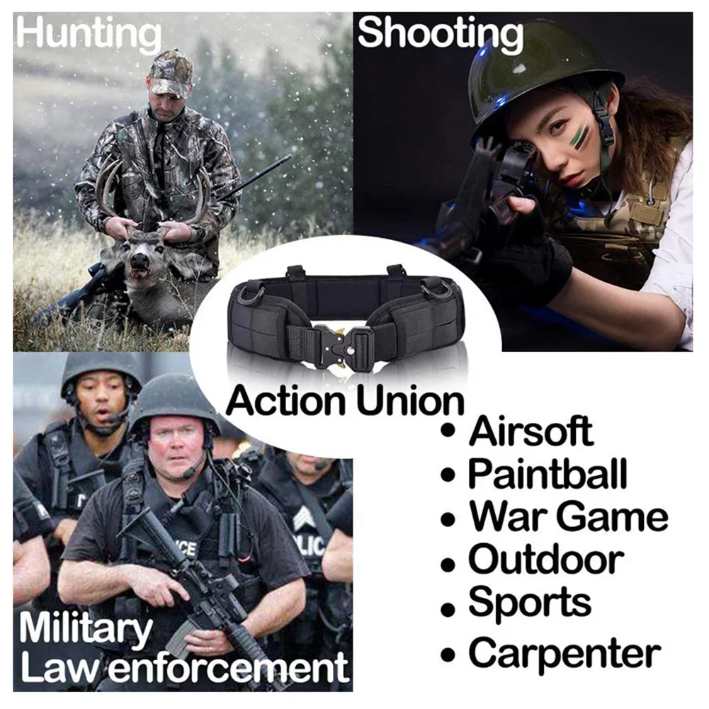 Multifunction Outdoor MOLLE Tactical Battle Belt Hunting Set Belt Inner Waist Belt With Phone Tool Bag For CS Shooting