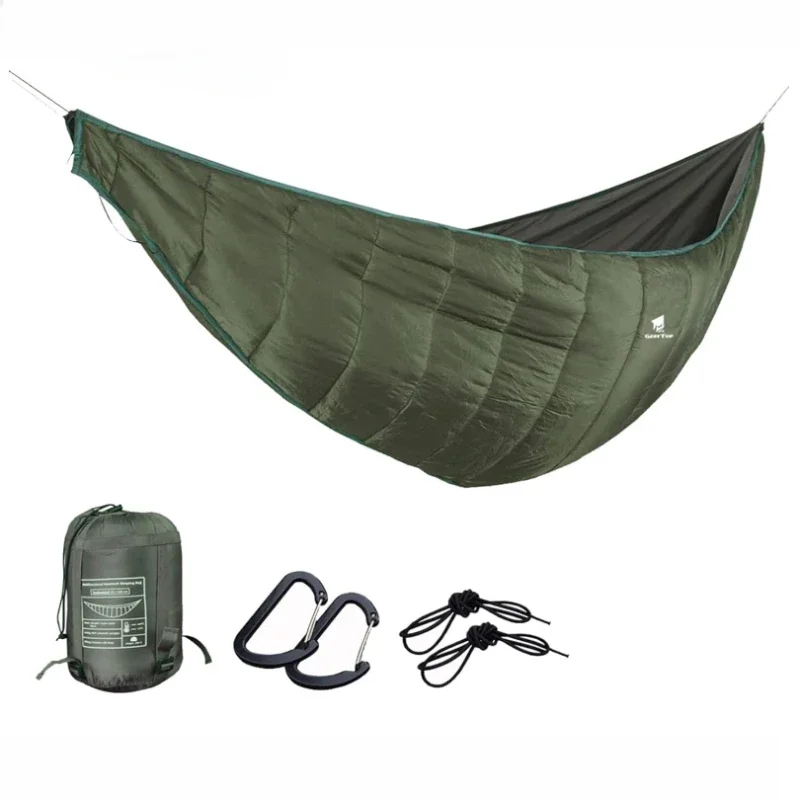 Camping Cotton Hammock Underquilt Portable Outdoor Warm Sleeping Bag Multifunctional Hammock Blanket Hiking Picnic Travel Swings 3