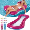 Foldable Inflatable Hammock Back Floating Water Row Air Mattress Swimming Pool Chair Party Toy Lounge Bed Pool Accessory 1