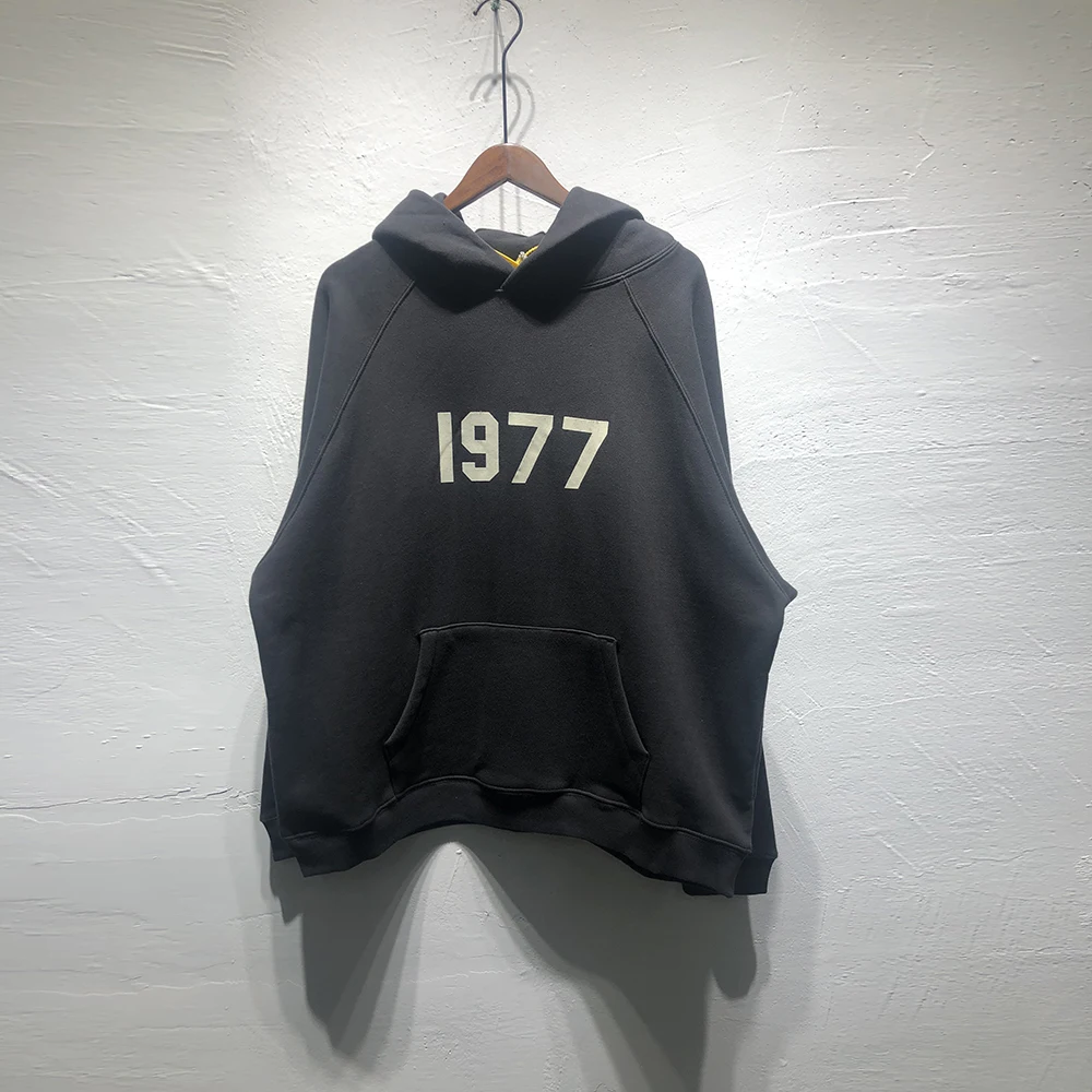

Best Version 1:1 Fashion 1977 Flocking Letter Hoodies 2022 8th Collection Men Hiphop Streetwear Pullover Oversize Hoodie