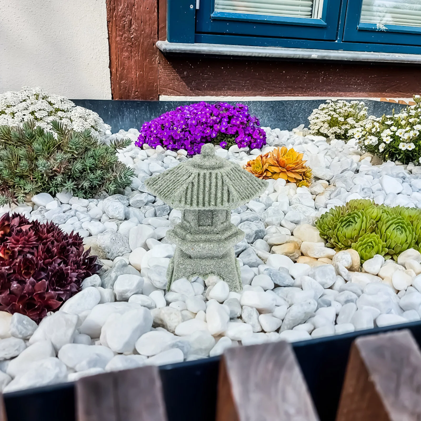 

Japanese Tower Light Decoration Home Pagoda Garden Statue Gazebo Model Stone Miniature House Accessory Bonsai Adorn