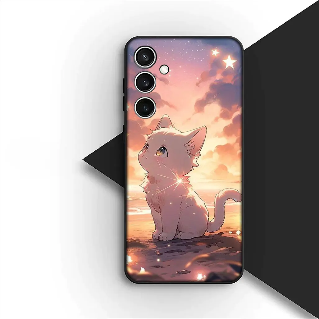 Whimsical Cartoon Cat Meow Protective Phone Case