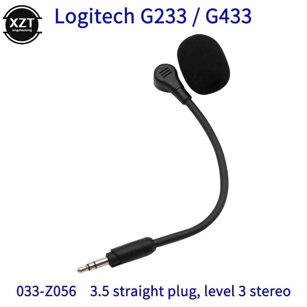 Sostituzione Del Microfono Di Gioco Boom Per Logitech G433 G233 Gpro Gprox Gaming Headset Mic Microfono Stereo A 3 Poli Da 3.5Mm